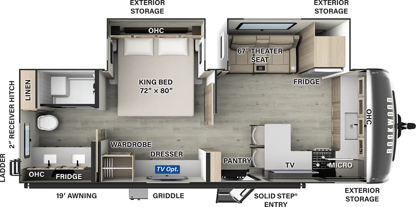 Rockwood Signature Travel Trailers 8263MBR Floorplan